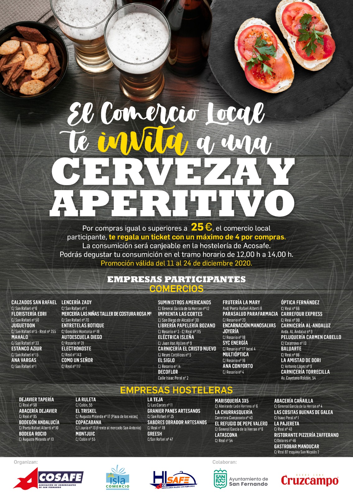 EL COMERCIO LOCAL TE INVITA 1 CERVEZA+ APERITIVO