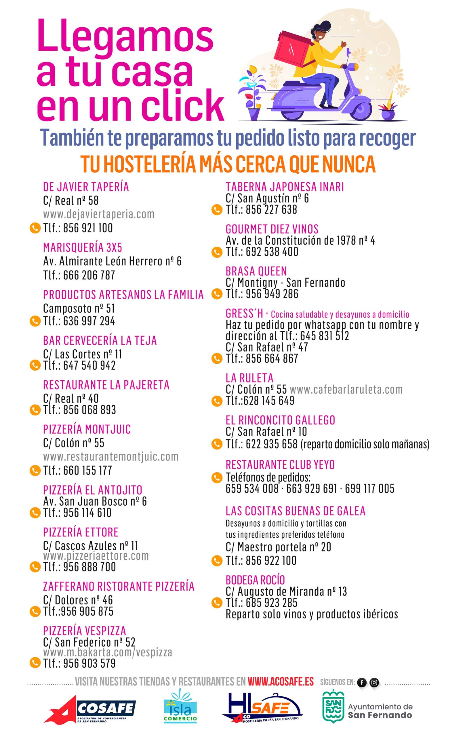 Hostelería a domicilio socios